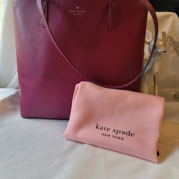 Kate Spade Burgundy Tote Bag - Picture 6 of 6